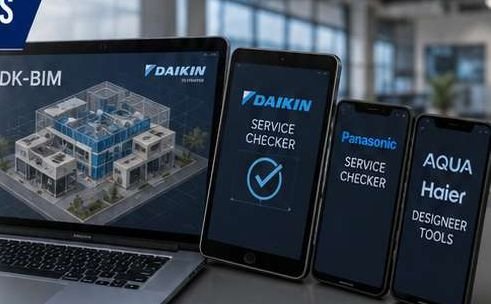 DK-BIM Daikin, Daikin dan Panasonic Service Checker, serta Aqua Haier Designeer Tools