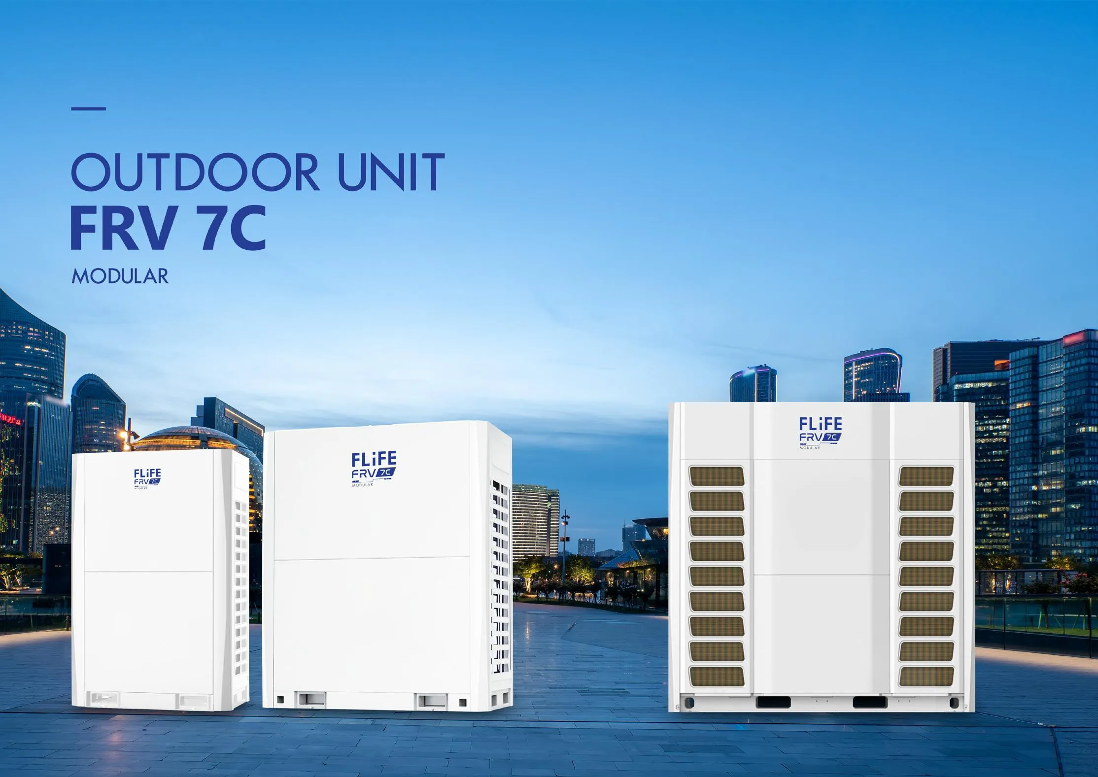 Flife FRV 7C — outdoor unit VRF modular untuk gedung komersial